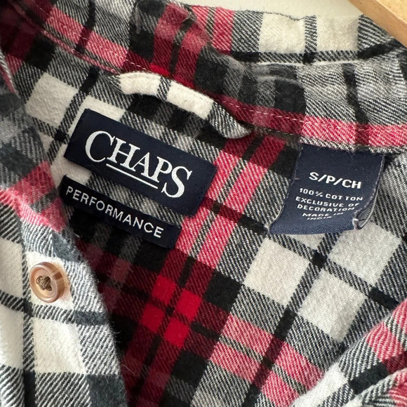 Chaps 100% Cotton Long Sleeve Plaid Button Down - Picture 4 of 4